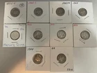 #13 Mercury Dimes Lot 10 90% Silver 1925S, 1942S(2), 1943(4) 1943AU, 1944(2).
