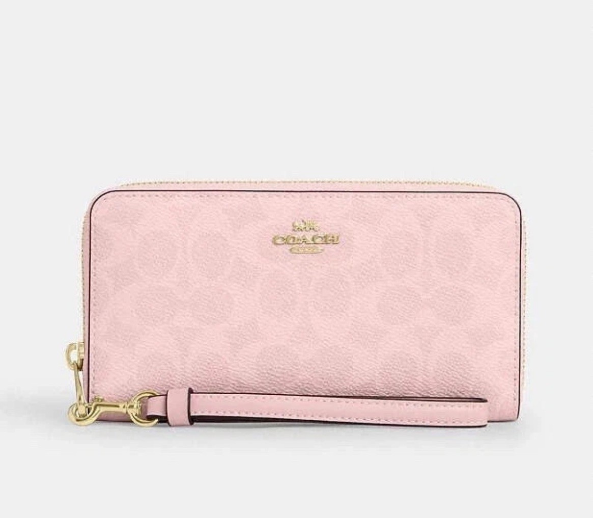 【COACH】Long Zip Around Wallet In Signature Coach Long Zip Around Wallet In Signature Canvas | Brixton Baker