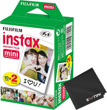 Instax Mini Instant Camera Film: 20 Shoots Total, 10 Sheets X 2 - Capture Memo