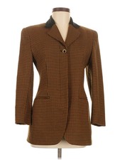 Jones New York Women Brown Blazer 6 Petites