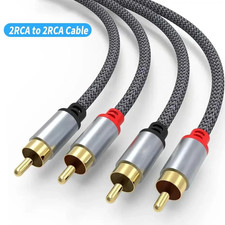 Premium 2 RCA to 2 RCA Stereo Audio Lead Gold...