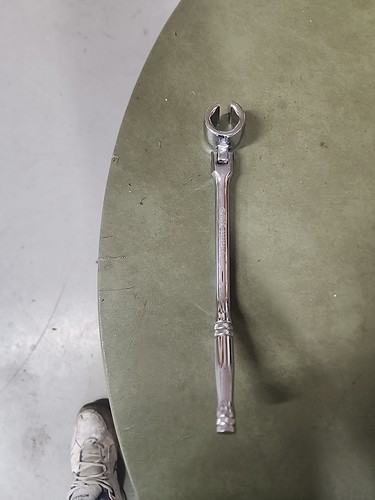 OEM 33625246 FLEX HEAD FLARE NUT WRENCH SILVER POLISHED CHROME BRAKE LINE TOOL