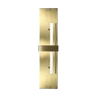 Wandleuchte Wandlampe Messing 80 Cm Hoch Art DéCo FüR S14D In Bronze Hell Eckig