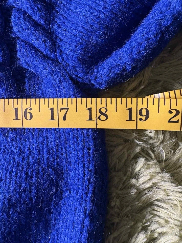 Suéter Polo Ralph Lauren Vintage Años 80 Tejido a Mano Pescador Cable Cuello Alto ¡Talla M! Foto 4 de 4