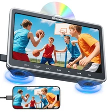 10.1" Car DVD Player Headrest TV Monitor 1080P Sync Screen AV Out/In USB SD HDMI