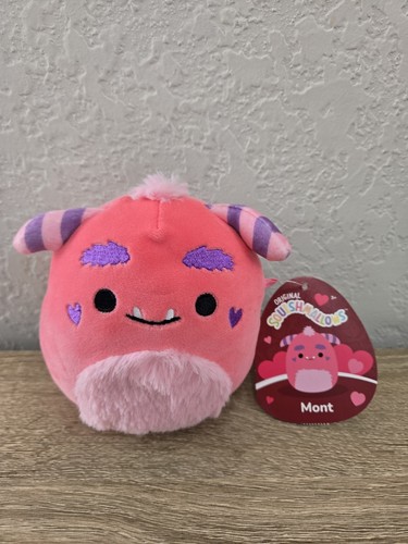 Squishmallows 5" MONT The Pink Monster Plush NWT Valentine's Squad - Picture 2 of 7
