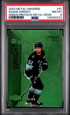 2023 SKYBOX METAL UNIVERSE GREEN PRECIOUS METAL GEMS #57 SHANE WRIGHT 1/10 PSA 8
