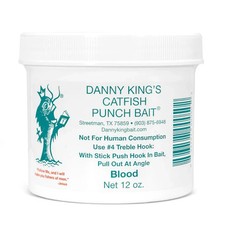 Danny King's Catfish Punch Bait  BLOOD  12 oz Jar   BIG CATFISH  FAST SHIP !!!