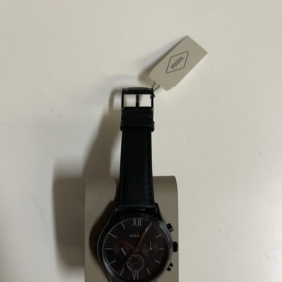 Fossil Fenmore Chronograph Quartz Watch Stainless Steel & Leather Strap BQ2364 - image 3 of 4