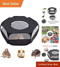 Lightweight Waterproof Pet Playpen - Fun  Secure Space for Small Animals