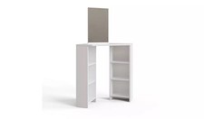 White Corner Dressing Table with Mirror GFW Frances - New Boxed