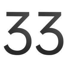 2 Pcs 2 Inch House Numbers Self-adhesive Acrylic Modern House Number Black 3 