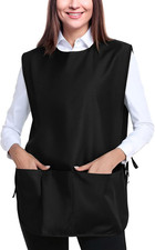 Smock Cobbler Apron for Women men-with Side Ties and 3 Pockets for Chef kitchen,