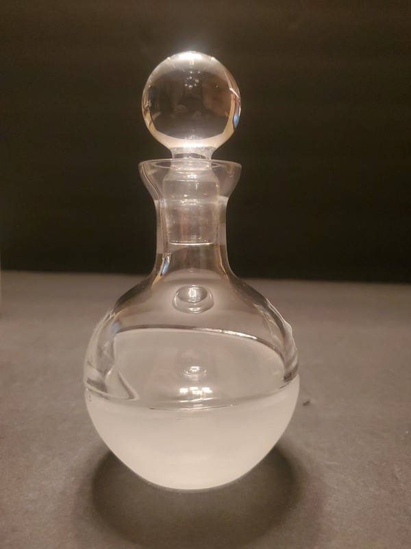 Perfume Bottle Cruet Decanter 24% Lead Crystal Hand Made in Slovenia w/Box NOS