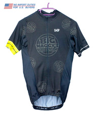 Big Maggys Race Team Casp Cycling Bike Jersey Black Mens Size L Short Sleeve