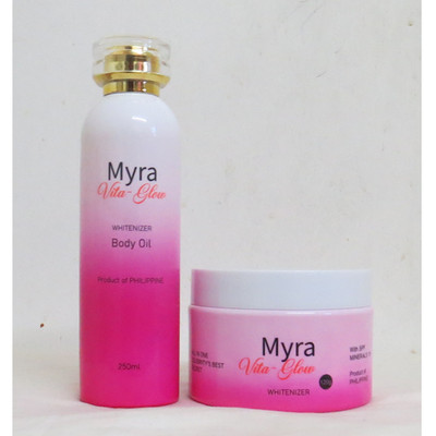 Myra Vita-Glow Whitenizer Körperöl 250ml + Gesichtscreme 120g Kombi Set