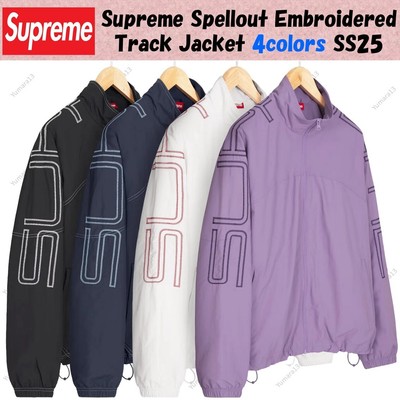 Supreme Spellout Embroidered Track Jacket 4colors SS25 | eBay UK