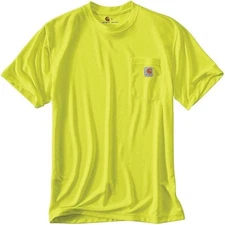 Carhartt Men's Force Color Enhanced ShortSleeve T-Shirt Bright Lime Large TK0493