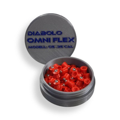 Omni Flex TPU Diabolo 9mm / .35cal mit 5mm Stahlkugel   Hybrid-Muniton