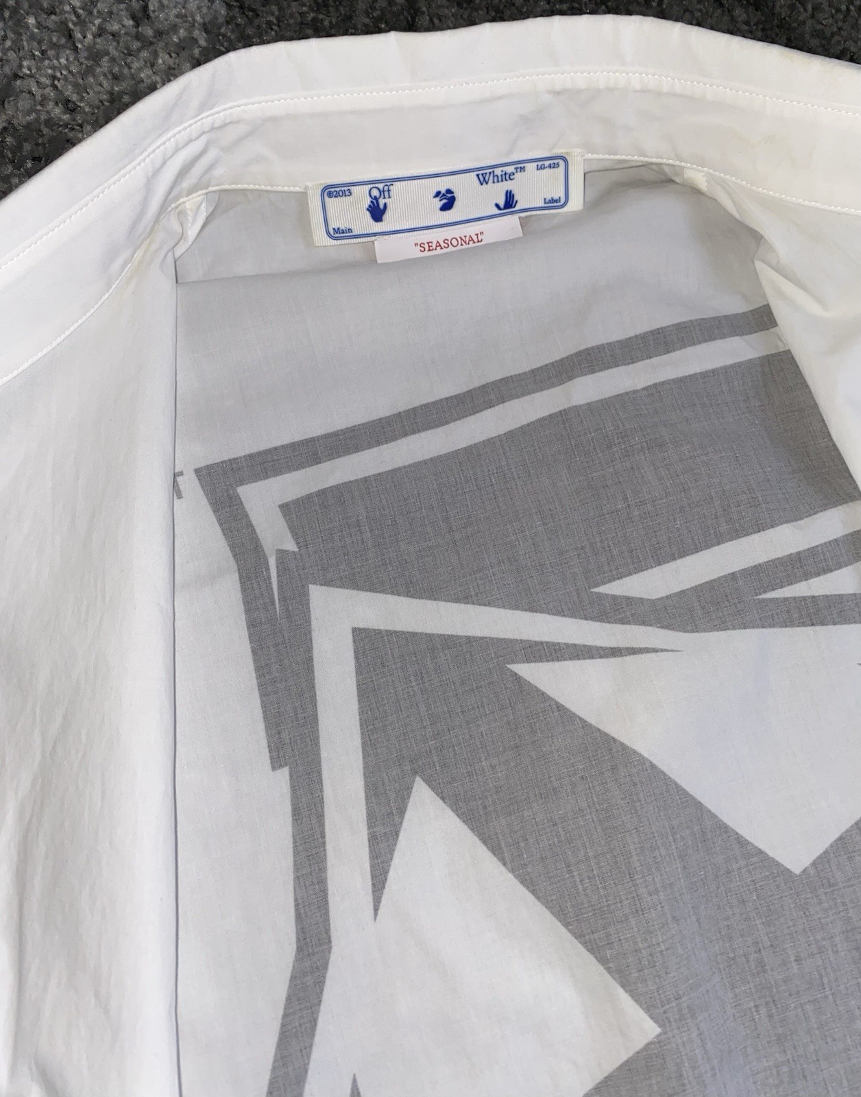 Off-White Thunder Logo Oversize Button Up Shirt S… - image 9