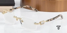 DOLCE N GABBANA DG1361 488 Pale Gold Demo Lens 60 mm Men's Eyeglasses