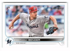 2022 Topps #160 Anthony Bender Rookie Miami Marlins RC