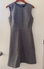 NICE! J. Crew Size 6 Double Serge 100% Wool Sleeveless A-Line Shift Dress