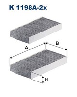 Filtron Innenraumfilter K 1198A-2X Aktivkohlefilter FüR Honda Civic 7 Hatchback