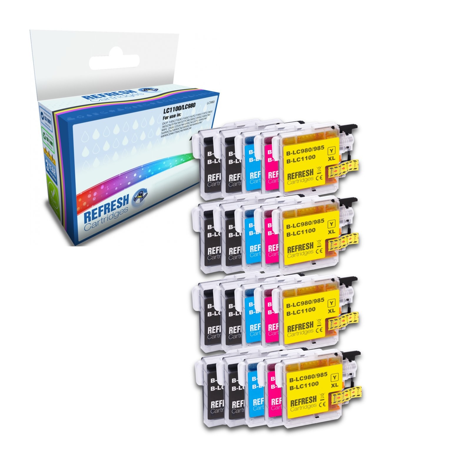 Refresh Cartridges Saver Pack 20x LC1100/LC980 Ink Compatible With Brother