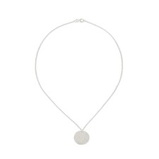 Hammered Disc Necklace 925 Sterling Silver