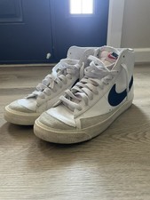 Nike Blazer Mid 77 VNTG Leather Men Size 10.5 White Black BQ6806-100