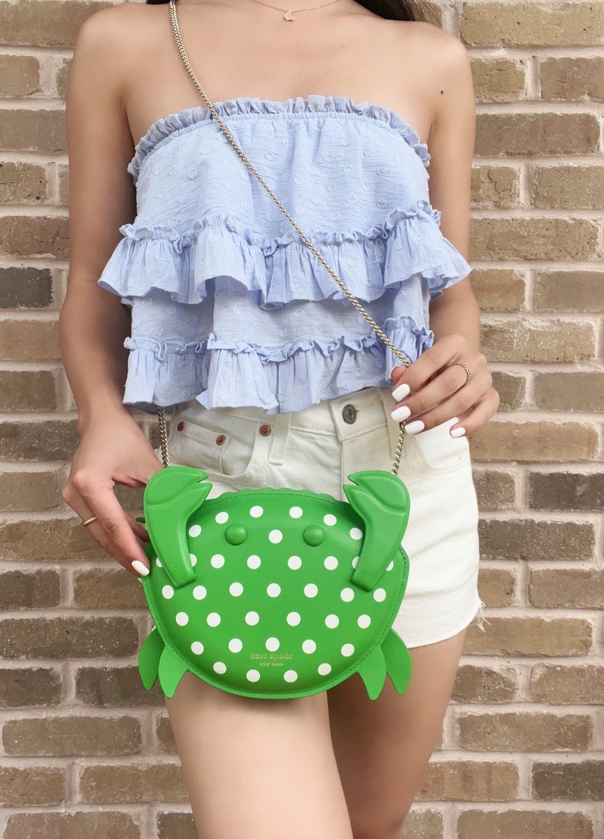 kate spade new york shelly wicker crab crossbody small - Blue for