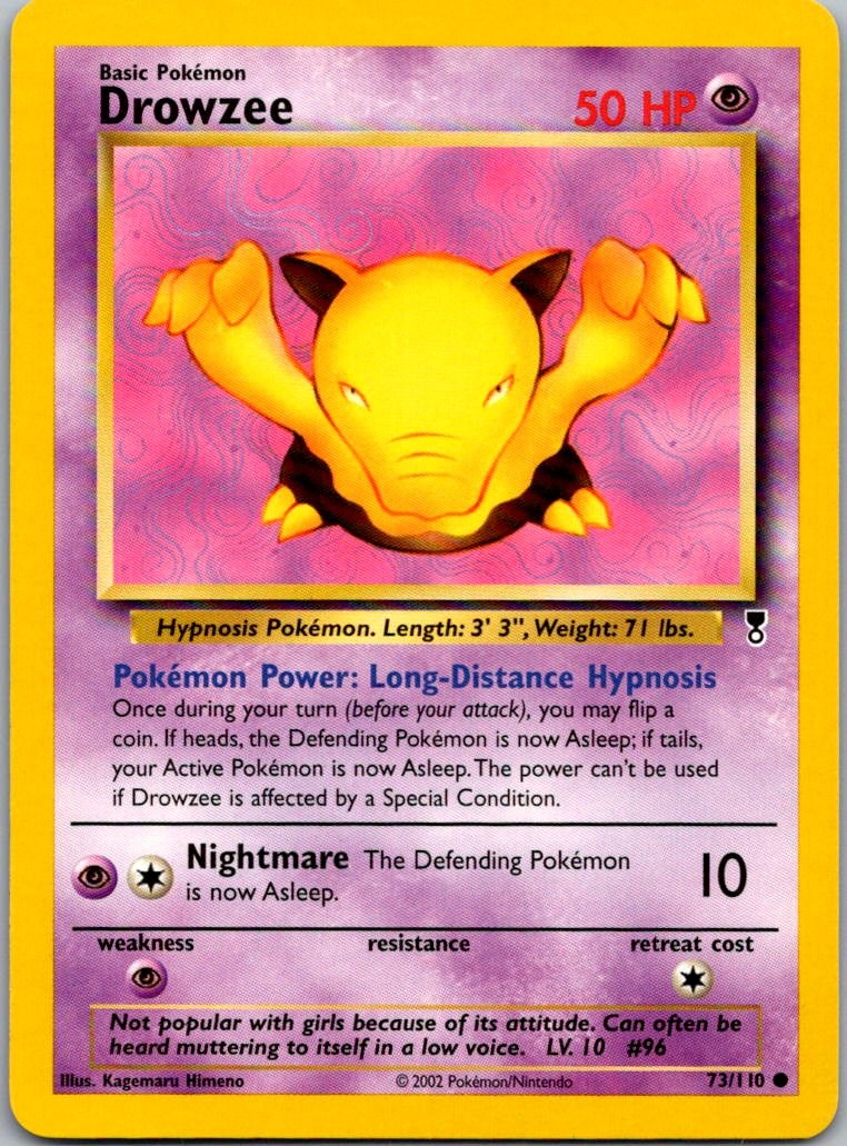 Drowzee 73/110 Common Legendary Collection Pokemon Near Mint