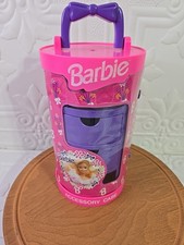 Barbie Round Accessory Case TWO Drawers ONLY Storage Closet Pink Purple 1992