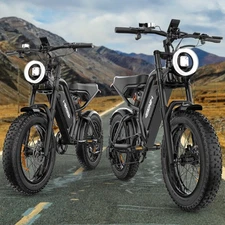 Hikeep 1000W Peak Electric bike 20" Fat Tire Mountain Bicycle 48V 15Ah Adults