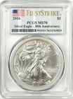 2016 $1 SILVER EAGLE FIRST STRIKE 30TH ANNIVERSARY PCGS MS70