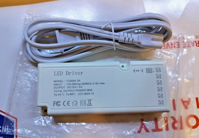 LED Driver for Cabinet Lighting Power Supply 6x DuPont Port Driver 12V 3.0A 36W