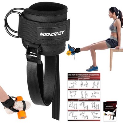 Ankle Straps for Dumbbell and Cable Machine, Dumbbell Foot Attachment with Lo...