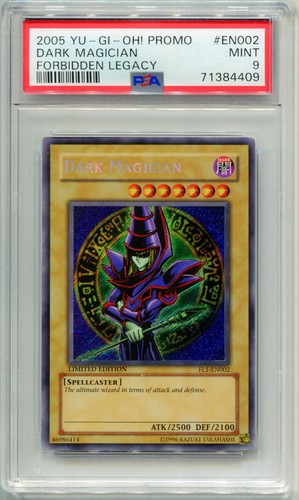2005 KONAMI YU-GI-OH FORBIDDEN LEGACY DARK MAGICIAN FL1-EN002 HOLO PSA 9 E3
