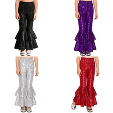 Kids Girls Flared Pants Theme Party Long Pants Outings Dancewear Birthdays