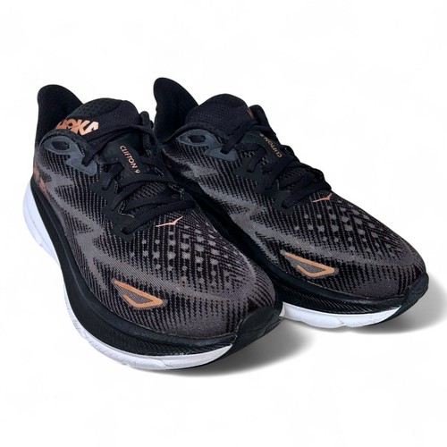 Zapatillas deportivas Hoka One One Clifton 9 negras para mujer talla 9B 1127896 BCPPR - Imagen 2 de 11