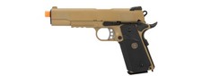 WE Tech 1911 Full Metal MEU Gas Blowback Airsoft Pistol Tan   320  350 FPS