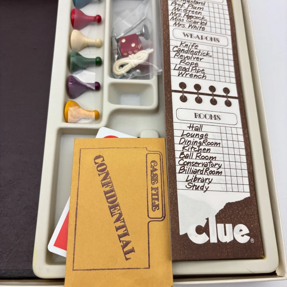 Juego de mesa clásico detective Parker Brothers 1972 vintage pista completa Foto 4 de 4