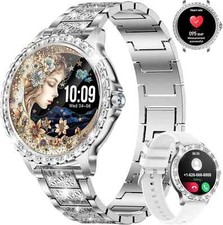 Smartwatch Mujer con Función Teléfono Diamante Modos Deportivos Impermeable Podómetro
