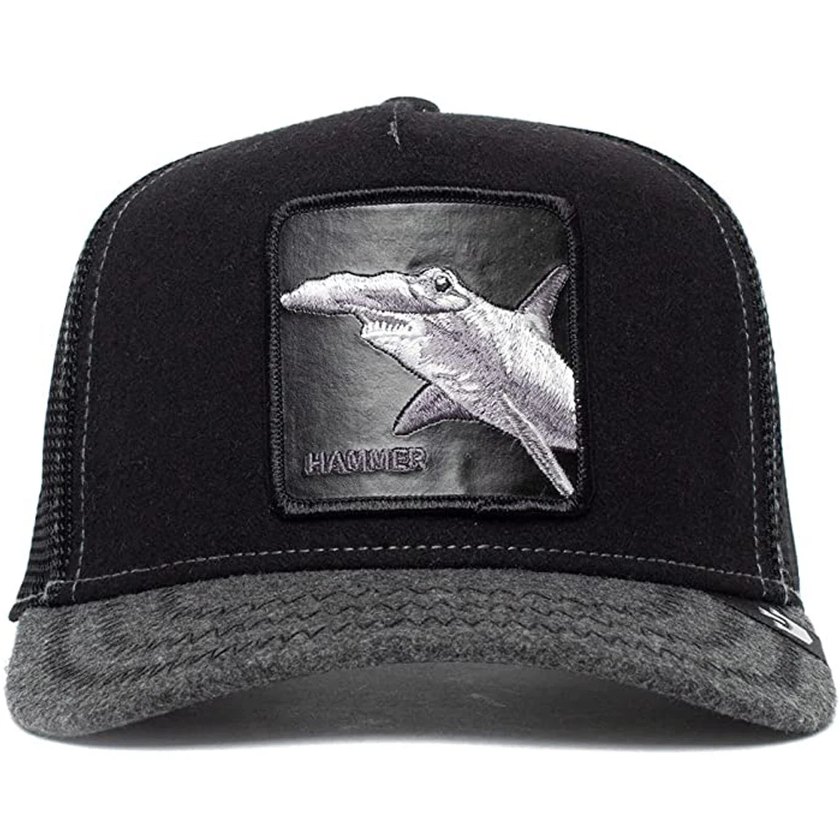 Goorin Farm Trucker Baseball Snapback Hat Hammer Head Shark