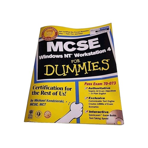 MCSE Windows NT Workstation for Dummies 1998 Paperback Book