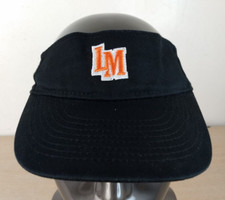 LM ADJUSTABLE STRAPBACK SUN VISOR/CAP, BLACK/ORANGE, OUTDOOR/SPORTS/GOLF, LETTER
