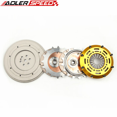 RACING CLUTCH TWIN DISC & FLYWHEEL KIT FOR 90-92 ECLIPSE TALON GST TSI 2.0L FWD 
