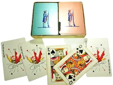 Vtg Redislip Double Deck Playing Cards Colonial Continental Soldier Military