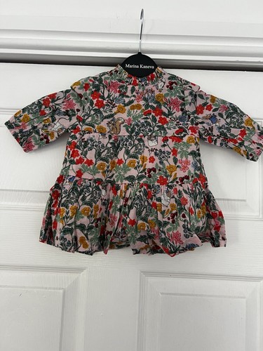 EX JOULES Peter Rabbit Flopsy Woven Dress Age Newborn - 10lbs Pink Floral PP91 - Picture 4 of 15
